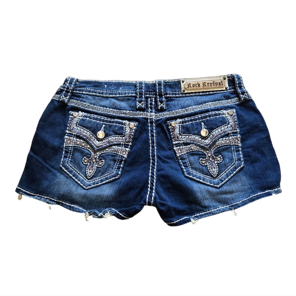 Rock Revival Embellished Denim Shorts